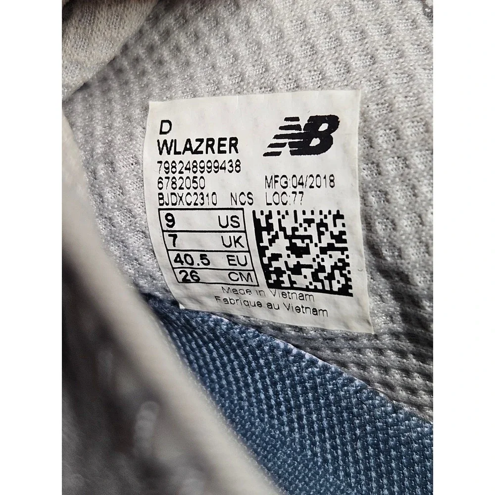 New Balance Fresh Foam Lazr V1 Men Athletic Shoe 9D Gray Knit‎ Lace Up Sneaker